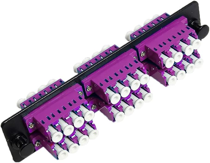 RiteAV LGX Footprint Fiber Optic Cable LC Adapter Patch Panel 12 Ports Loaded by RiteAV
