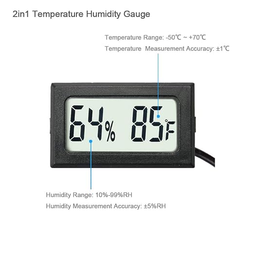 2-Pack Mini Digital Hygrometer Thermometer Gauge - Image 3