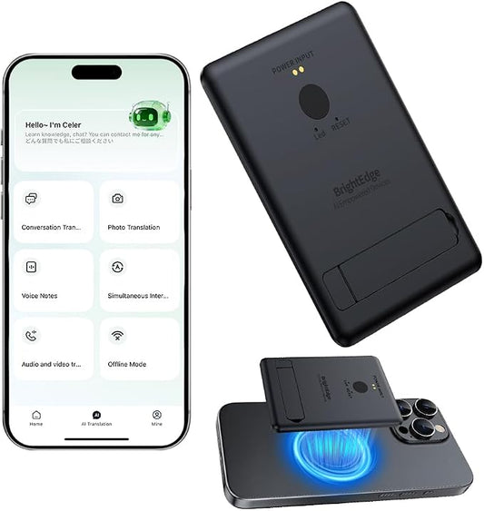 Portable AI Voice Translator Device, 146+ Languages Real-Time Two-Way Translator by KECHOXAI