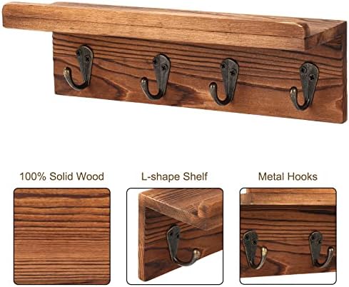 Key Holder Wall Mount, Farmhouse Wall Shelf - Image 3