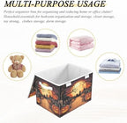 Bolaz Storage Bins with Lids and Handles, Halloween Night Pumpkin Skull Storage - Image 7