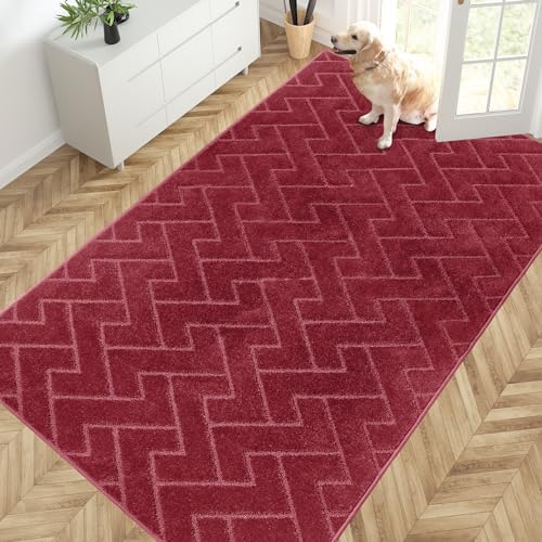 PURRUGS Area Rug, Cherry Red by PURRUGS