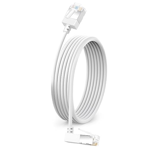 Flexible Cat 6 Ethernet Cable 270 °Upward Angle 15 Feet, Ultra Thin & Slim Rj45 by DUTEVOLNS