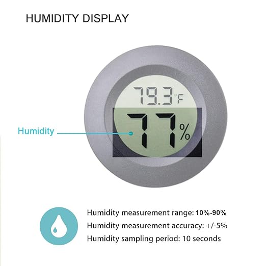2-Pack Mini Hygrometer Thermometer Fahrenheit or Celsius Meter Digital LCD - Image 4