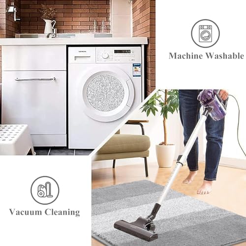 Vaukki Indoor Doormat Entryway Light Grey Door Mat 36x59 inch - Image 6