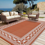 Waterproof Outdoor Rug 9x12 Ft, Reversible Plastic Straw Rug, Portable Carpet - Image 5