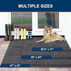 Smiry Front Door Mat Outside Entrance, Low Profile Rubber Doormat - Image 2