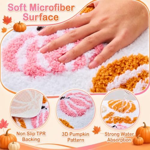 Capoda 1 Pc Fall Pumpkin Bathroom Rug 20x30 Inch, Welcome Pumpkin - Image 3