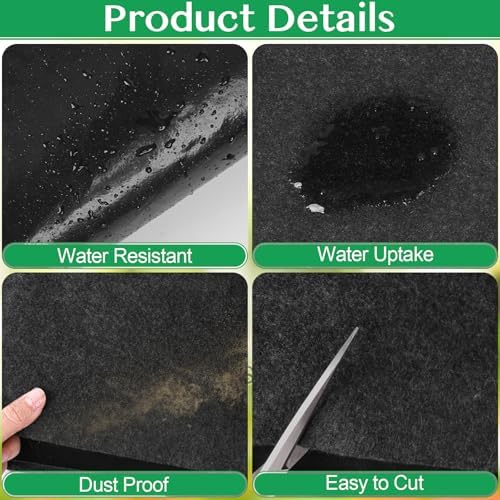ToLanbbt Outdoor Storage Shed Floor Mat, 12 x 10 FT Waterproof Carport Mat - Image 5