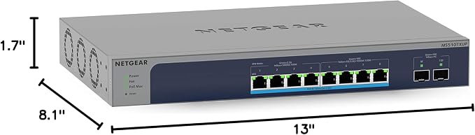 NETGEAR 10-Port Ultra60 10G Multi-Gigabit Ethernet Smart Switch - Image 7