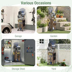 Garden Tool Organizer, Metal Yard Tool Organizer, Holds 50 Long-Handled - Image 6