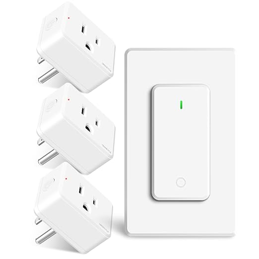 Remote Switch Outlet, Wireless On/Off Light Switch Wall Mounted, TUV Listed by greencycle