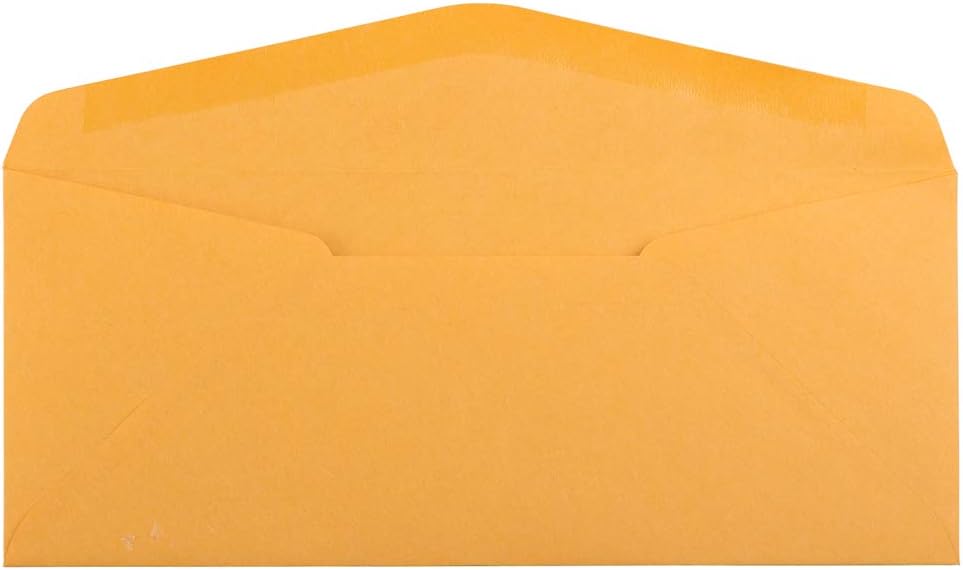 JAM PAPER #10 Business Commercial Envelopes - 4 1/8 x 9 1/2 - Brown Kraft Manila - 100/Pack