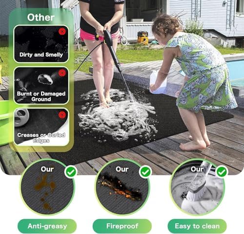 TAOMAND Large 90 x 52 inches Under Grill Mats - Image 5