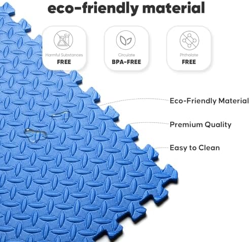 24 Pack 96 sqft Home Gym Mat, Puzzle Exercise Mat, EVA Interlocking Foam Floor - Image 4