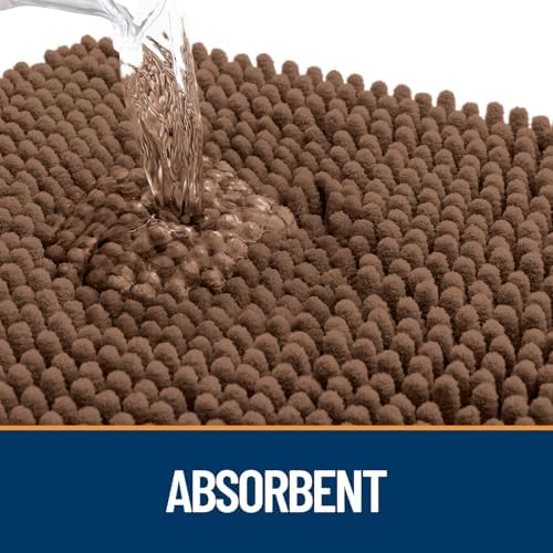 OLANLY Dog Door Mat for Muddy Paws 50x30, Super Absorbent Chenille Mud Mat - Image 3