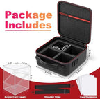 Proijeut Card Deck Box with Portable Case, 4 Pack Clear Commander Deck Box with - Image 2