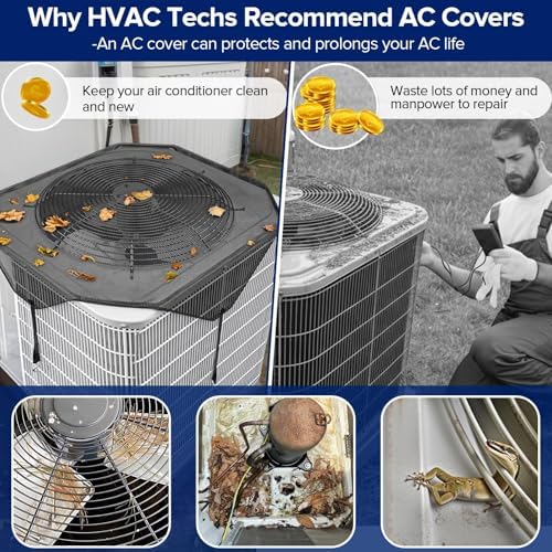 AC Cover for Outside Unit, All-Season Mesh Air Conditioner Cover - Image 2