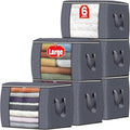 Fab totes 90L Clothes Storage, Foldable Thick Fabric Blanket Storage Bags by Fabtotes