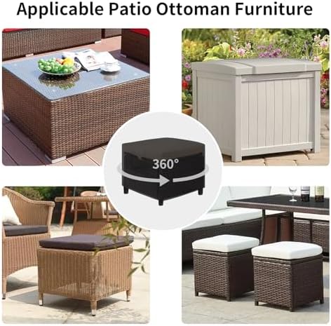 Easy-Going Heavy Duty Outdoor Ottoman Cover - Image 5
