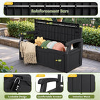 Greesum 80 Gallon Storage Bench Outdoor Deck Box - Image 4