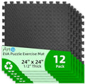 Art3d 12-Pack 24"x24" EVA Interlocking Exercise Mats, 48 Sq.Ft by Art3d