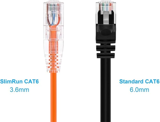Monoprice Cat6 6in Orange Component Level Patch Cable UTP 28AWG 550MHz Pure - Image 2