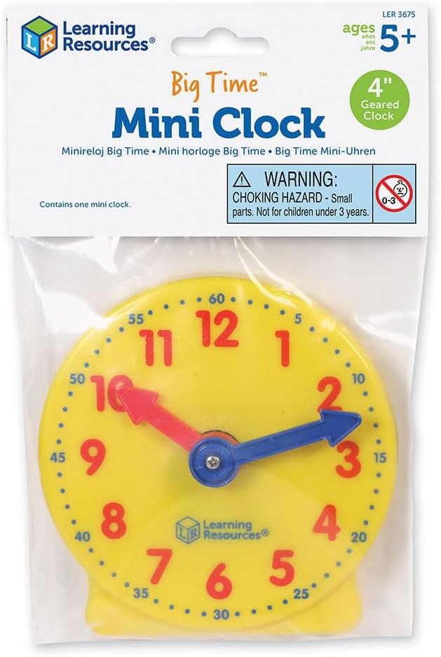 Learning Resources Big Time Mini Clock, Teaching Clock, Classroom Accessories - Image 5