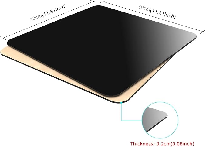 Photography Background Display Board, PULUZ 30cm/12 inch White & Black Acrylic - Image 2