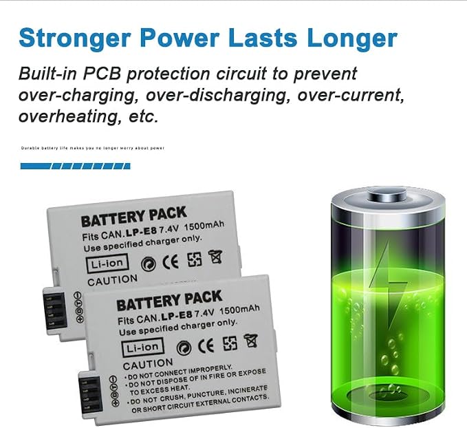 LP-E8 Camera Battery Multifunctional Charger Set Compatible - Image 6