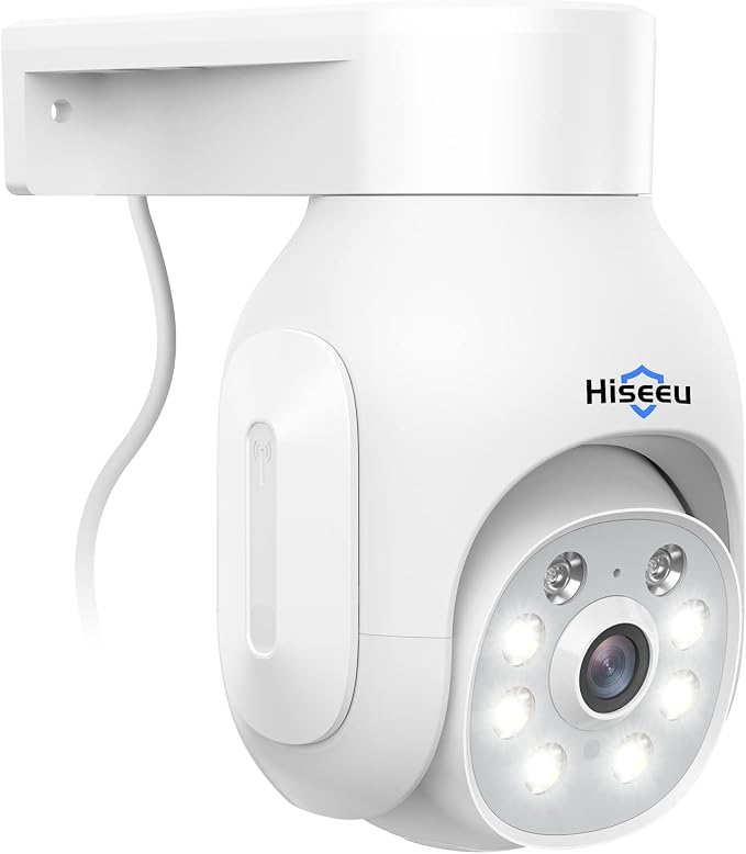 Hiseeu Security Camera Wireless Outdoor, 3MP Color Night Vision WiFi Home Video by Hiseeu