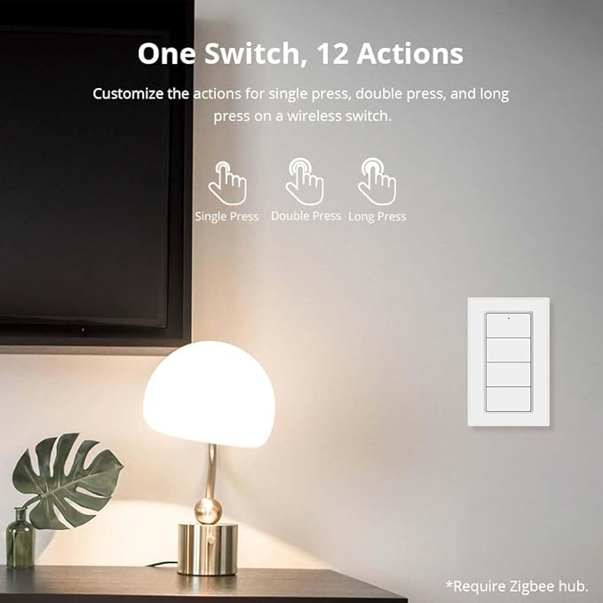 Wireless Zigbee Smart Button, 4-Way Remote Control Button Switch - Image 5