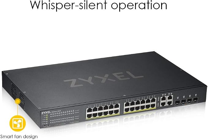 Zyxel 24 Port PoE Switch | Smart Managed | Gigabit Network Ethernet Switch | - Image 3