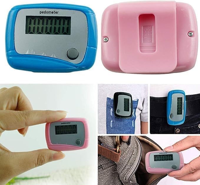 Red Portable Counter Mini Digital LCD Pedometer Sports Walking Running Step - Image 2