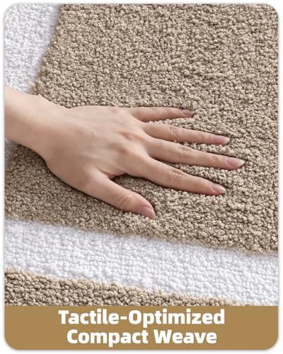 Color&Geometry Mini Bathroom Rugs 16x24, Extra Soft Absorbent Microfiber Bath - Image 5