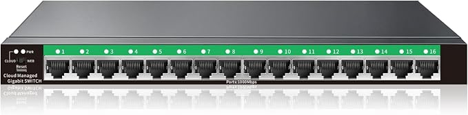 STEAMEMO 16-Port Gigabit Managed Switch | Web Smart Ethernet Switch by STEAMEMO