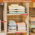 Yociyoga Closet Organizers and Storage Basket- 3-Tier Stackable Storage Bins - Image 3