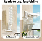 HEILAIYI Wall Mounted Clothes Hanger, Clothes Drying Rack, Laundry Drying Rack - Image 2