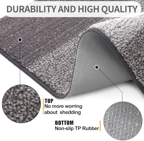 Kitinjoy Indoor Outdoor Door Mat, 30x27 Non-Slip Dirt Trapper Doormats - Image 3