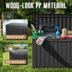 DRATO 135 Gallon Deck Boxes Outdoor Waterproof Storage Box - Image 4