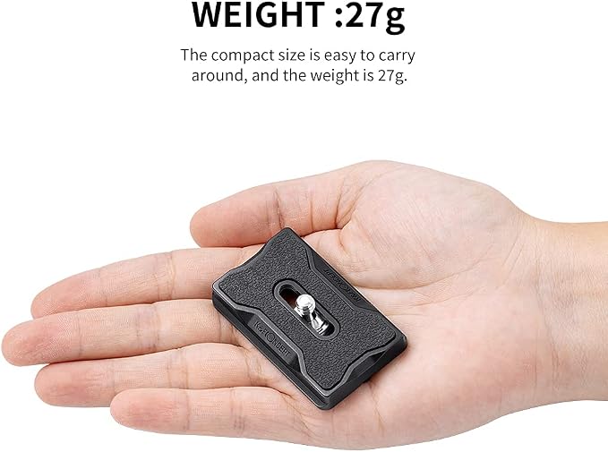 K&F CONCEPT Set of 2 Quick Release Plate Adapter 1/4 Inch Aluminium Tripod Mount - Image 3