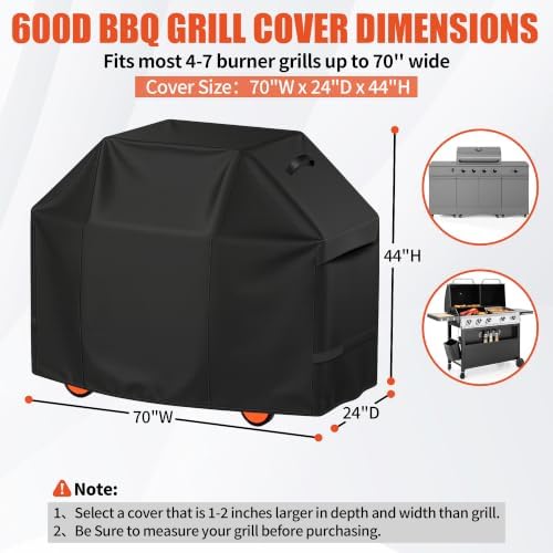 iCOVER Grill Cover 70 inch, BBQ Grill Cover - Image 2