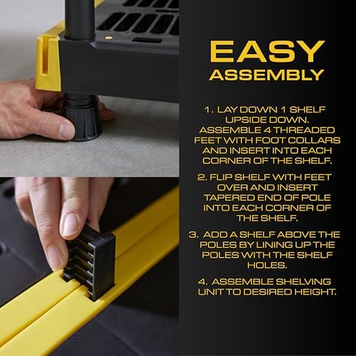 CX 4-Tier Heavy Duty Plastic Storage Shelves - Image 6