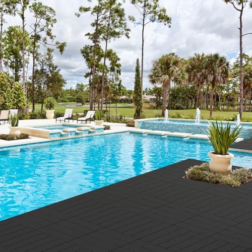 Neoaider 44PCS Plastic Interlocking Decking Tiles 12" x 12", Dark Grey - Image 6