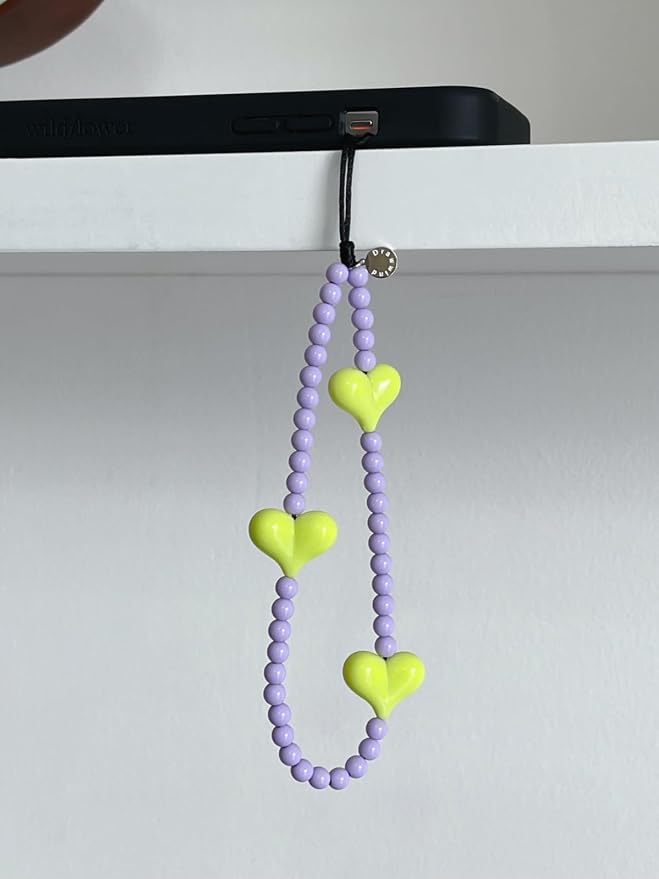 Drawwind Phone Charm Beaded Wristlet Strap Universal Cell Phone Lanyard Cute - Image 4