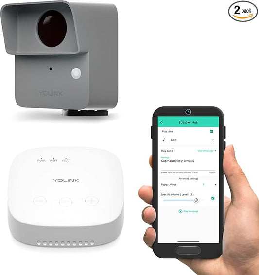 YoLink LoRa Smart Outdoor Motion Sensor Starter Kit, Driveway Alert, Property by YoLink