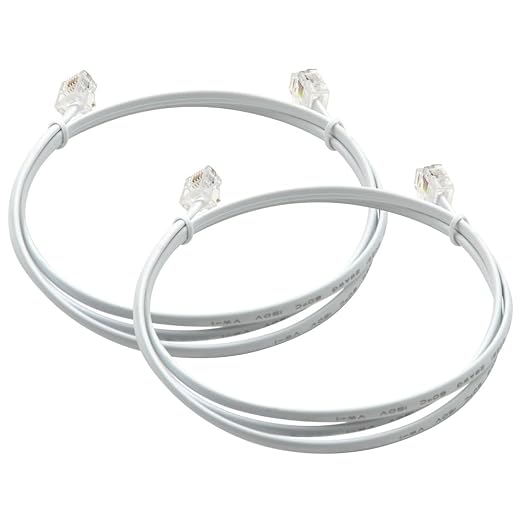 Phone Cable 3 Feet Short Telephone Line Cord by XANHAM