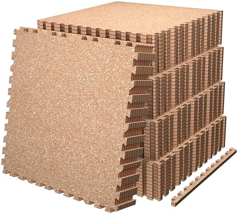AIRHOP 0.56in Thick 192 Sq Ft Exercise Equipment Mats, 48 Tiles Upgraded Rubber by Airhop