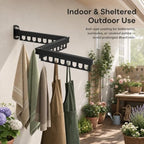 Retractable Wall Mounted Clothes Drying Rack, Rustproof Steel Drying Rack - Image 5