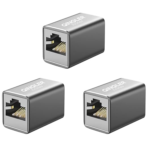 10Gbps RJ45 Coupler Ethernet Extender Connector by QINGLER